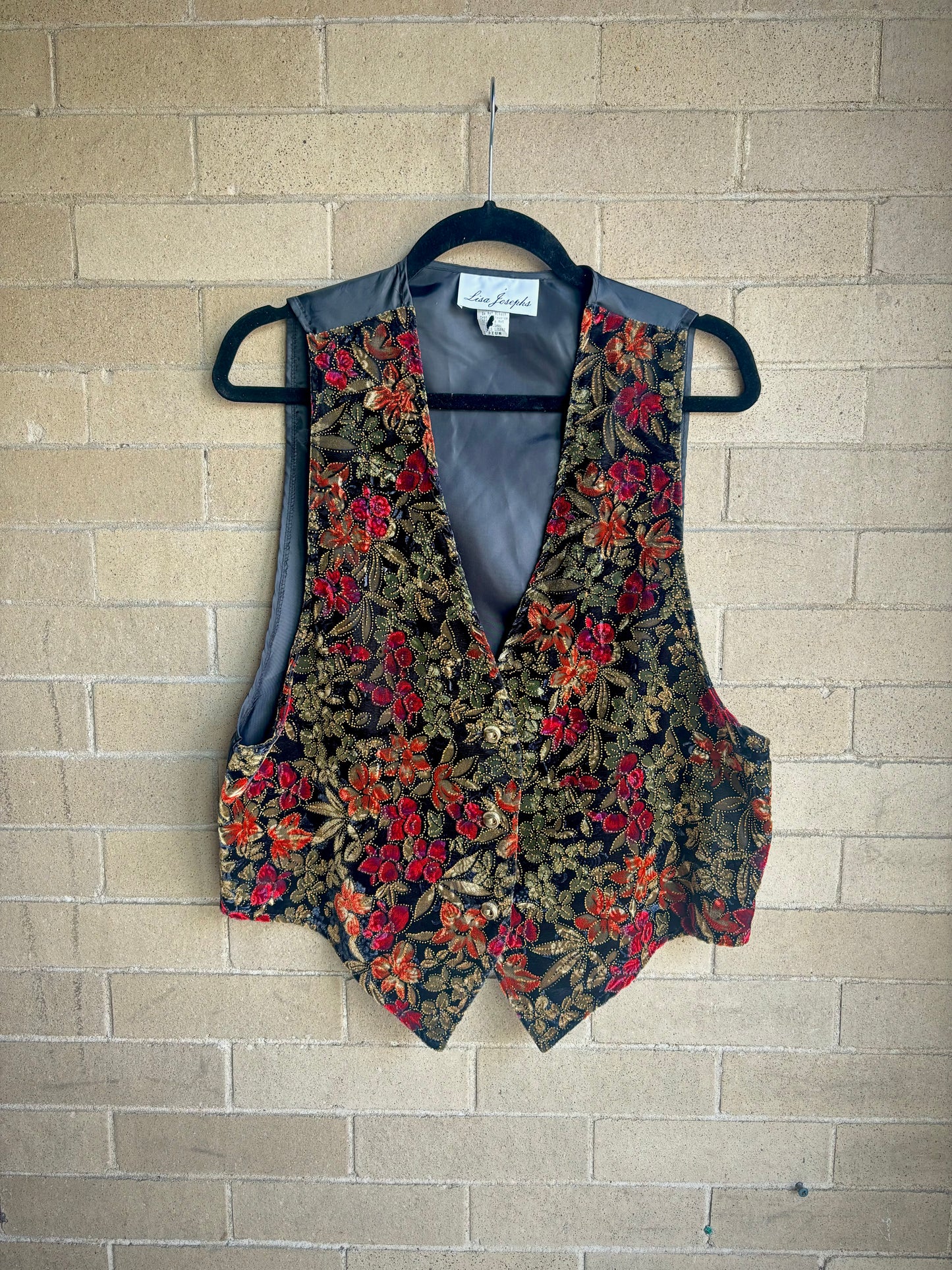 Crushed Velvet Vest - Lisa Josephs - M / L