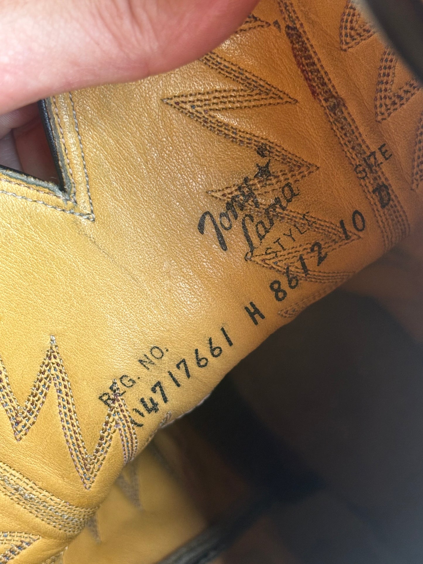 Black Label Tony Lama Cowboy Boots