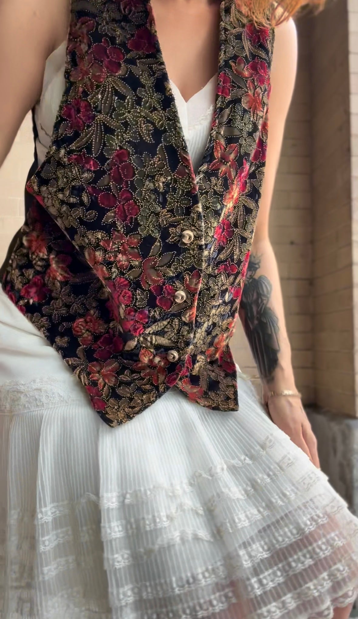 Crushed Velvet Vest - Lisa Josephs - M / L