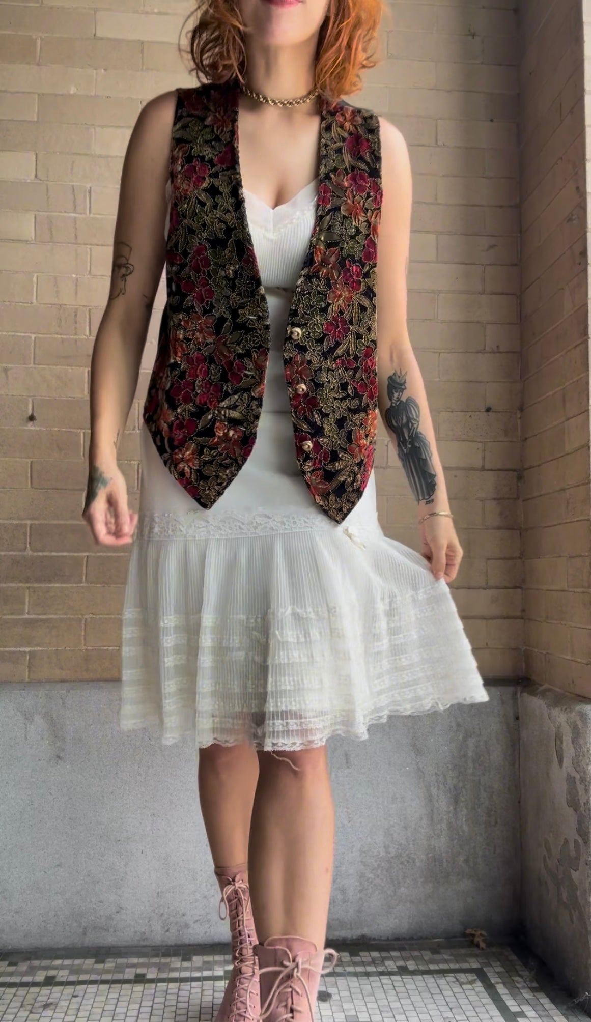 Crushed Velvet Vest - Lisa Josephs - M / L