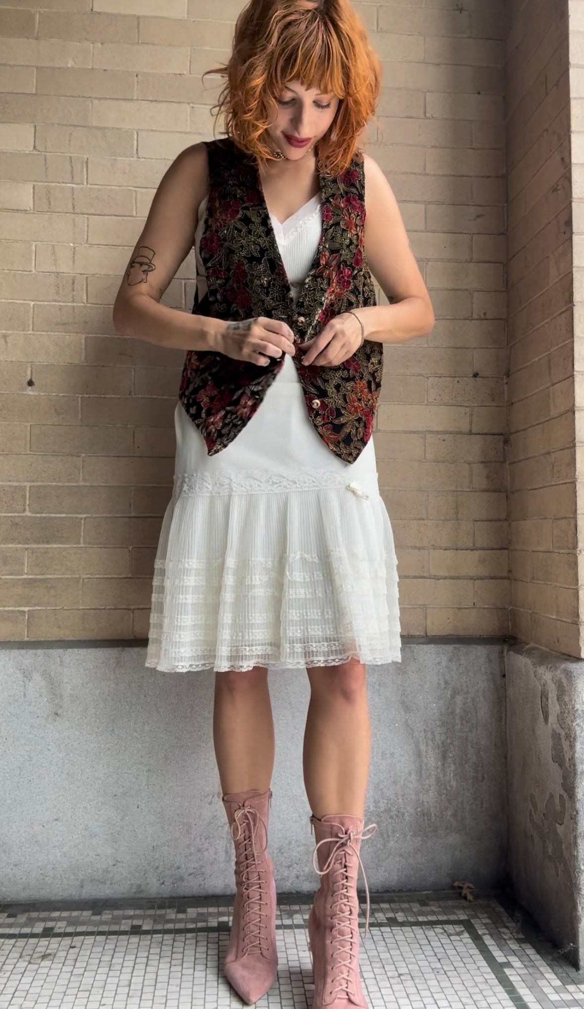 Crushed Velvet Vest - Lisa Josephs - M / L