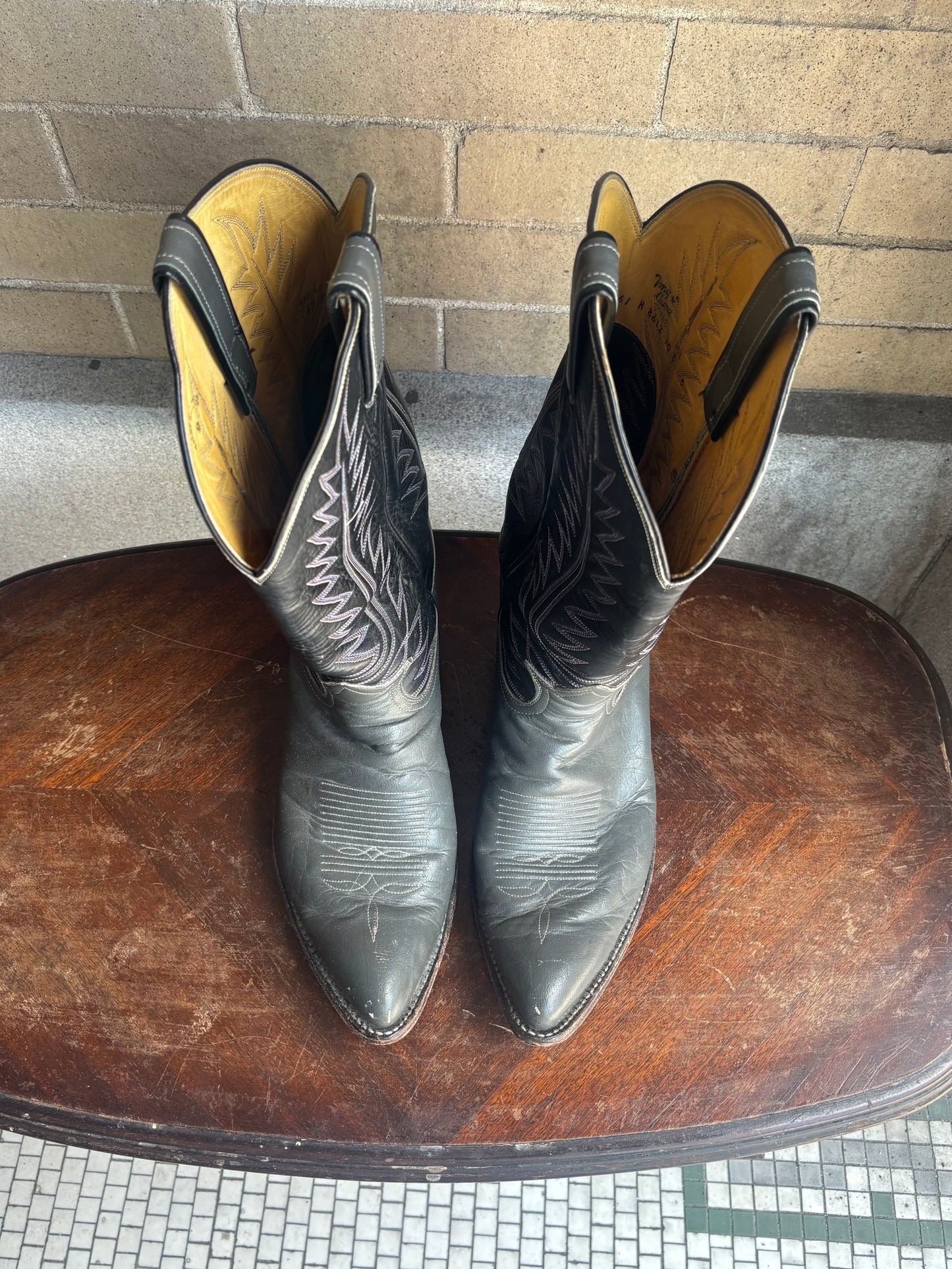 Black Label Tony Lama Cowboy Boots