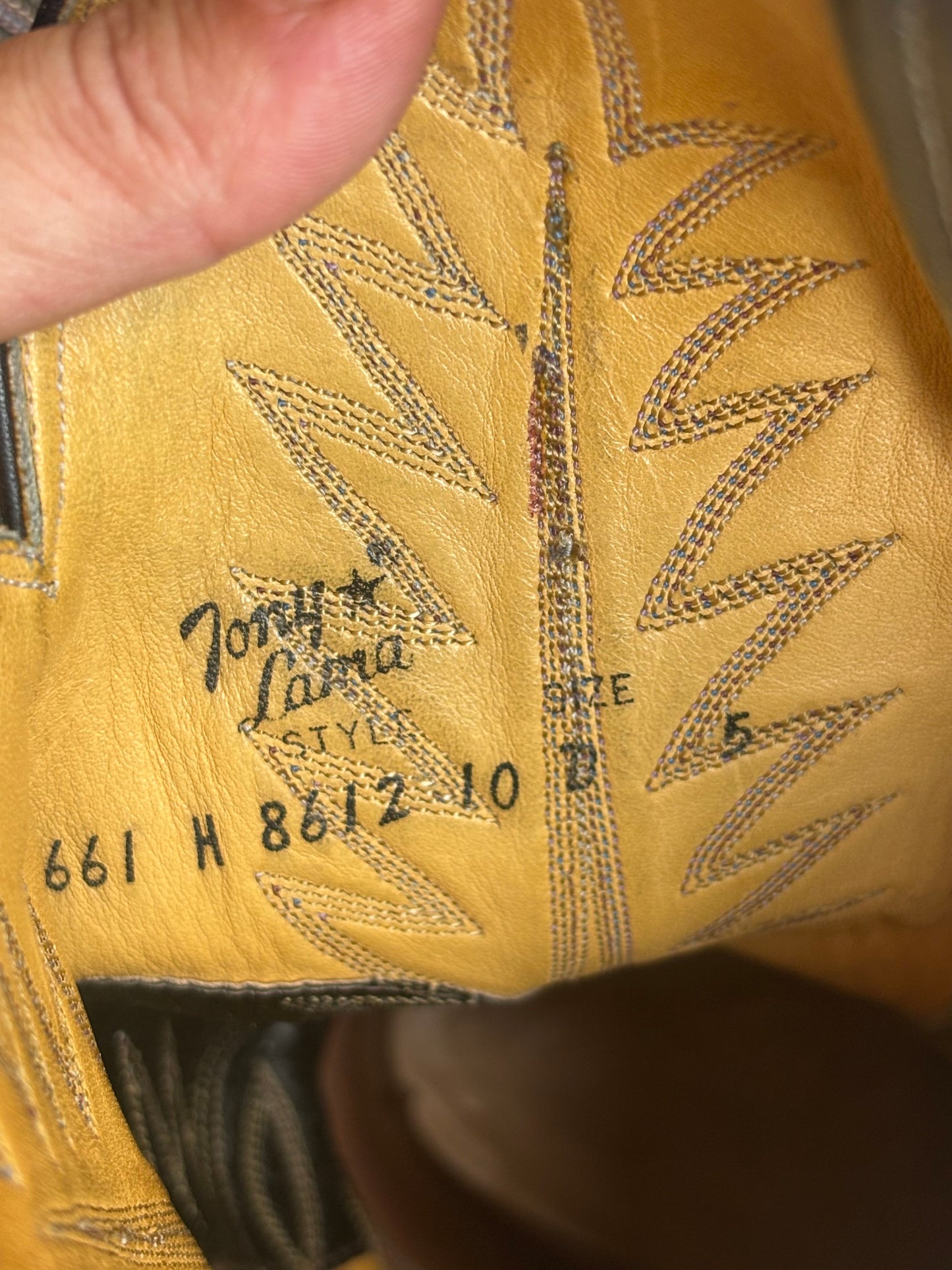 Black Label Tony Lama Cowboy Boots