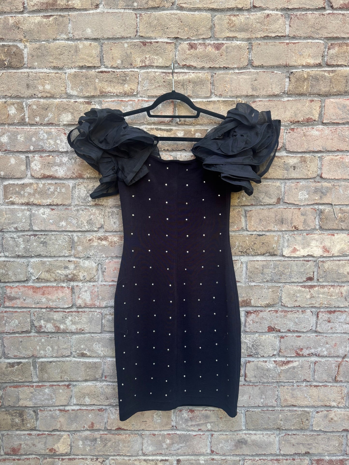 Caché Puff Sleeve LBD - size 6