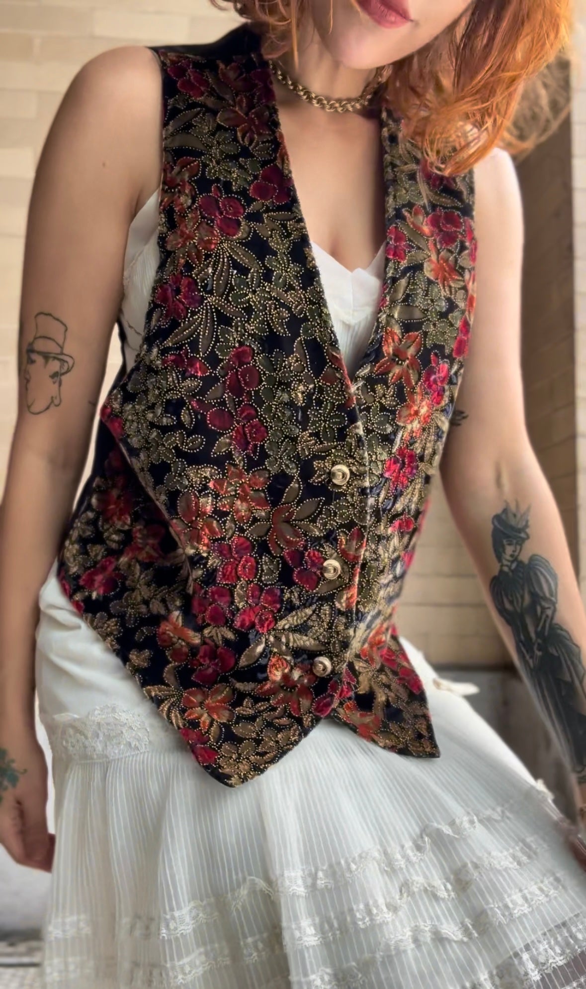 Crushed Velvet Vest - Lisa Josephs - M / L