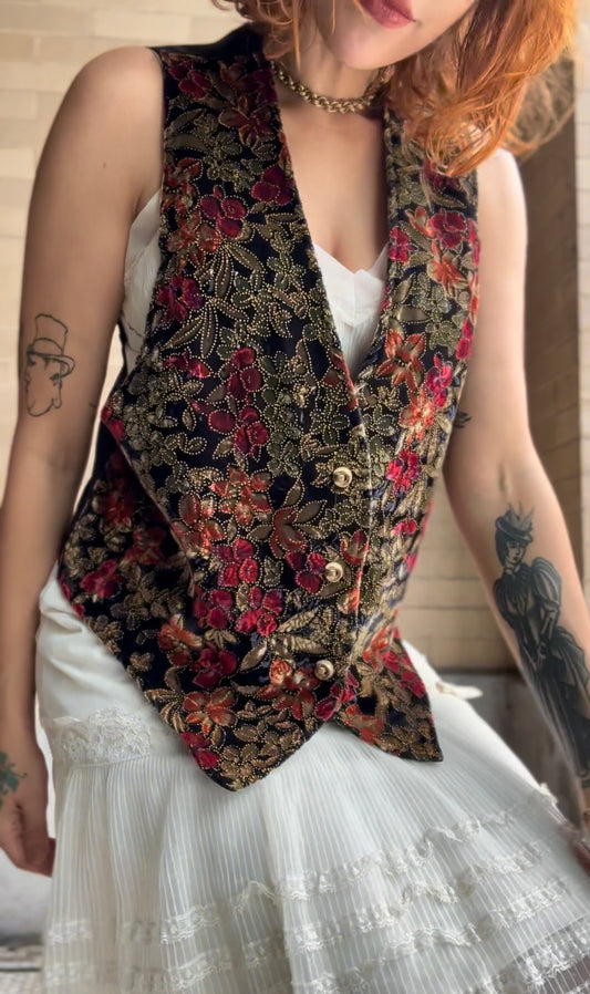 Crushed Velvet Vest - Lisa Josephs - M / L