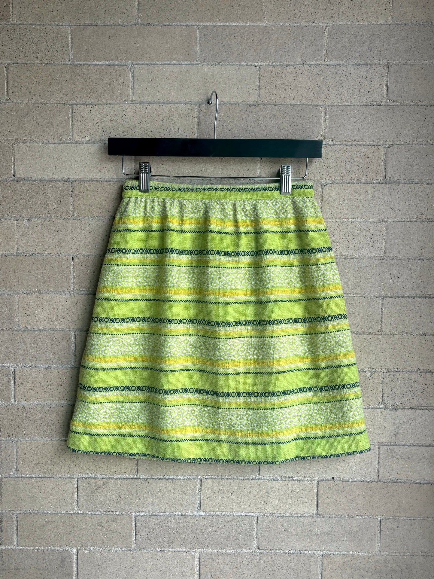 Arsenic Green Mod 60s Mini Skirt - Bobbie Brooks - 25